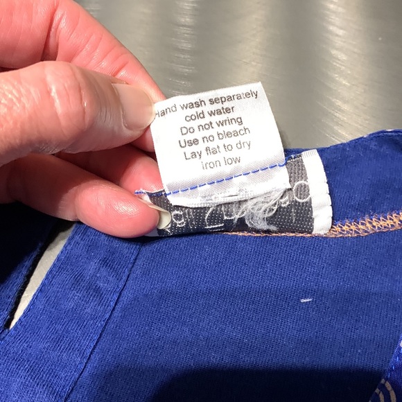 Bali Emerald Blue Batik Multi Media Top Size S - Picture 7 of 10